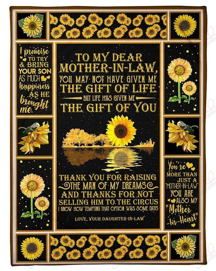 Daughter To Mother In Law Your Son Sherpa Fleece Blanket Iddm Bubl