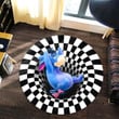 Eeyore illusion Round Rug