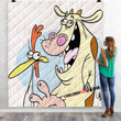 Cartoon Movies Cow and Chicken V 3D Customized Personalized Quilt Blanket