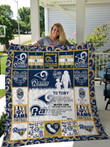 Los Angeles Rams To My Son Quilt Blanket- Personalized Custom Name