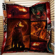 Fire Wolves Quilt Blanket Great Customized Blanket Gifts For Birthday Christmas Thanksgiving