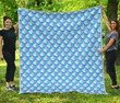 Blue Neon Mermaid Scales Cl17100127Mdq Quilt Blanket