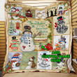 Personalized Snowflakes Are Kisses From Heaven , Snowman Quilt Blanket 