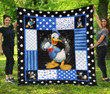 Donald Duck Funny Cartoon Fan Gift Idea Quilt