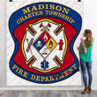 Firefighter Madison Charter Township Fire Department 3D Customized Personalized Quilt Blanket