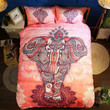 Pink Bohemian Mandalas Colorful Elephant Bedding Set 