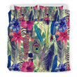 Peacock Feather Floral Bedding Set 