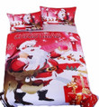 Santa And His Deer Bedding Set 