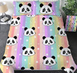 Panda Rainbow Bedding Set 
