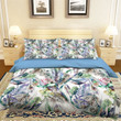 Flower Leave Peacock Feather Bedding Set 