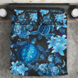 Blue Sea Turtle Hawaiian Shirt Bedding Set All Over Printed