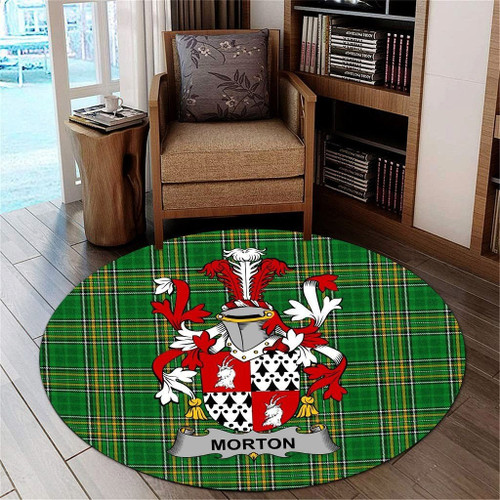 Morton Ireland Carpet - Premium Round Rug - Irish National Tartan A7