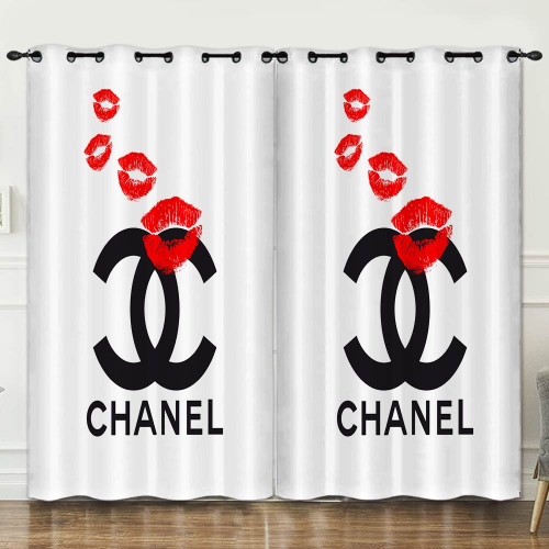 Chanel sexy lips windows curtain
