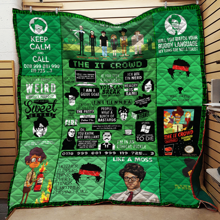 The It Crowd Quotes Collage Quilt Blanket Th10072019