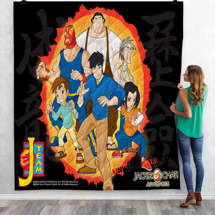 Cartoon Movies Jackie Chan Adventures V 3D Customized Personalized Quilt Blanket