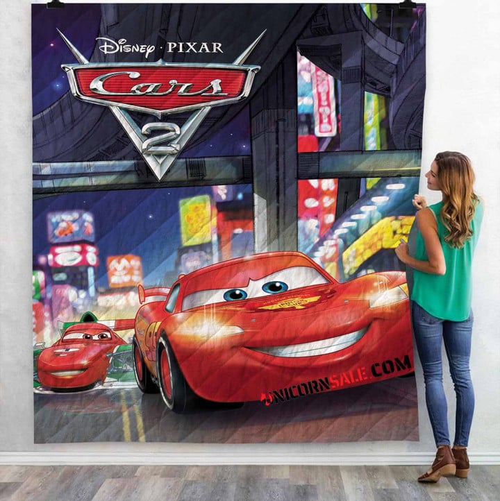 Disney Movies Cars 2 (2011) d 3D Customized Personalized Quilt Blanket