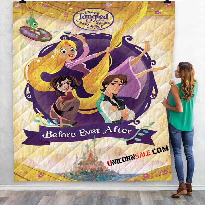 Disney Movies Tangled Before Ever After (2017) d 3D Customized Personalized Quilt Blanket