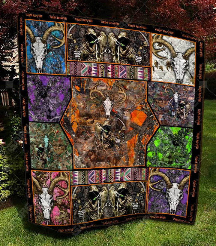 Hunting Grim Reaper Like 3D Personalized Customized Quilt Blanket 1195 Design By Exrain.Com