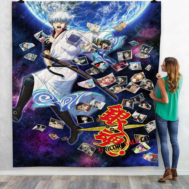 Anime Gintama Porori-Hen D 3D Customized Personalized Quilt Blanket
