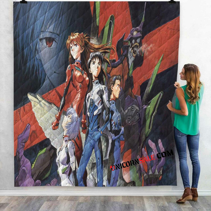 Anime Neon Genesis Evangelion N 3D Customized Personalized Quilt Blanket