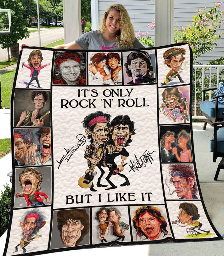 Mick Jagger And Keith Richards Quilt-Blanket