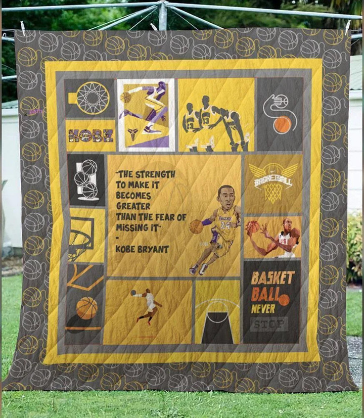 Kobe Bryant Los Angeles Lakers Basketball Sports Premium Quilt Blanket Size Throw, Twin, Queen, King, Super King