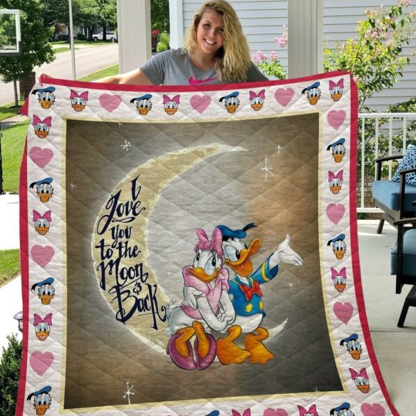 Donald And Daisy Duck Quilt Blanket