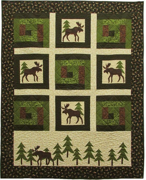 Moose Cla0710553Q Quilt Blanket