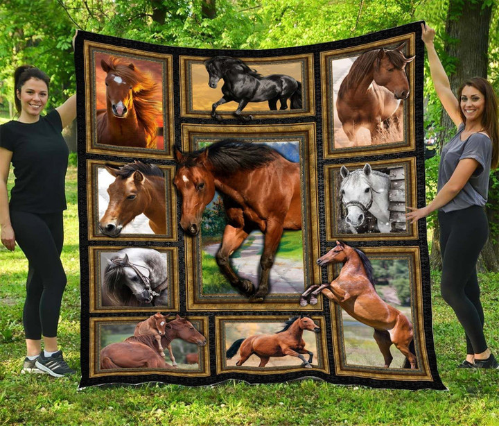 Brown Horse Quilt Blanket Dhc150120662Td