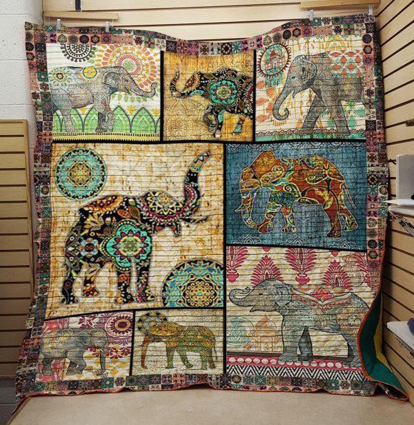 Pattern Elephant Quilt Blanket – Quilt