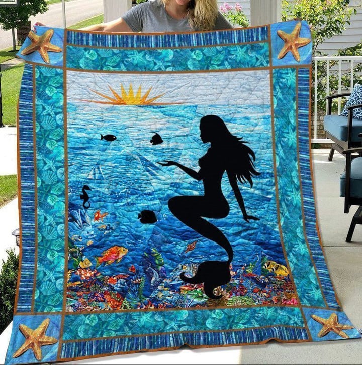 Mermaid Qh190701B Tbg Quilt Blanket