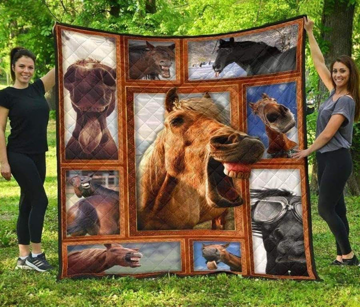 Funny Horse Premium Cl05100042Mdq Quilt Blanket