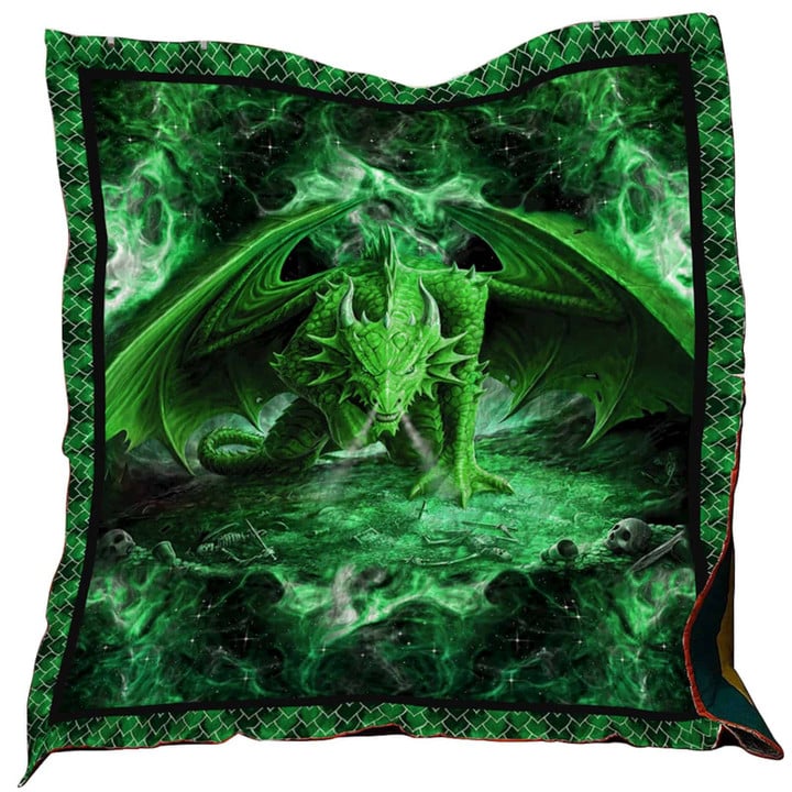 Fire Green Dragon Washable Quilt 0201-02 Kh