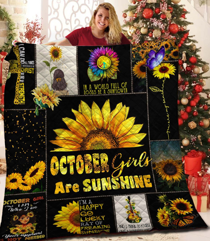 October Girls Are Sunshine JFJ10727 3D Customized Quilt CAMLI2707