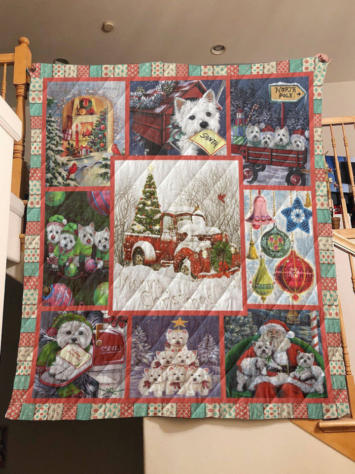 West Highland Terrier Xmas - Quilt Blanket