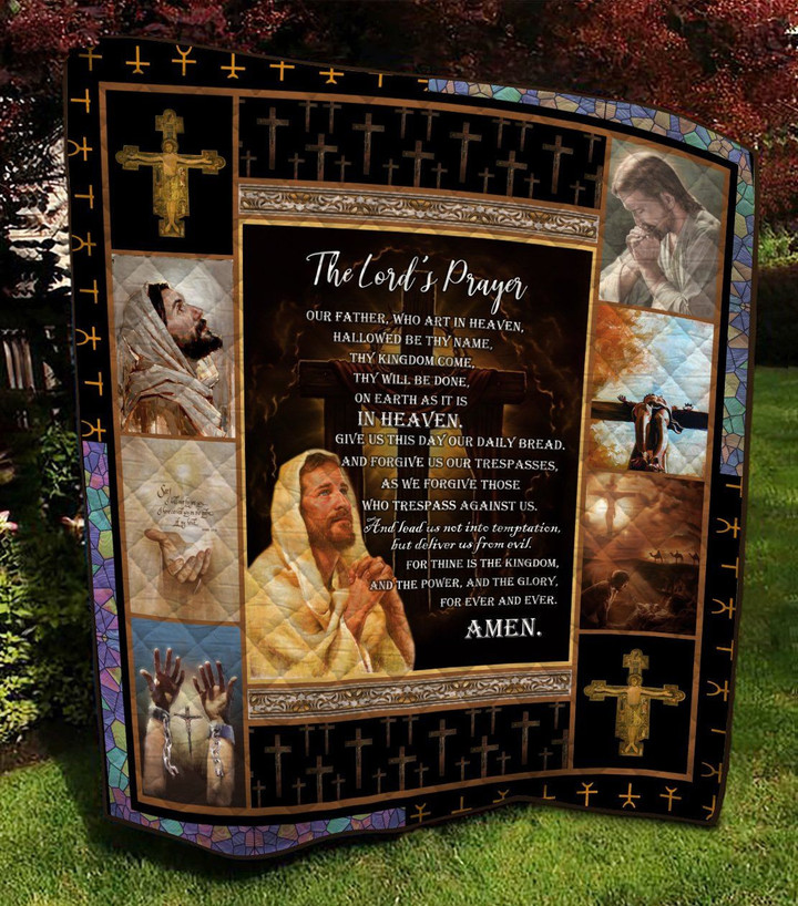 Jesus The Lord'S Prayer In Heaven Amen Quilt Blanket Great Customized Blanket Gifts For Birthday Christmas Thanksgiving