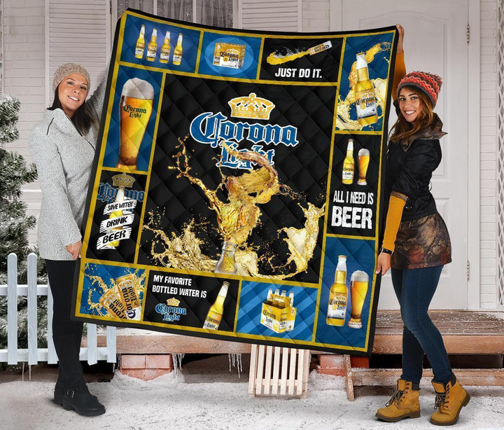 Corona Light All I Need Is Beer Gift Idea Quilt