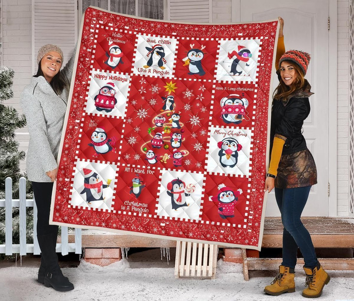 All I Want For Christmas Is Penguin Quilt Hyp Fuct2509