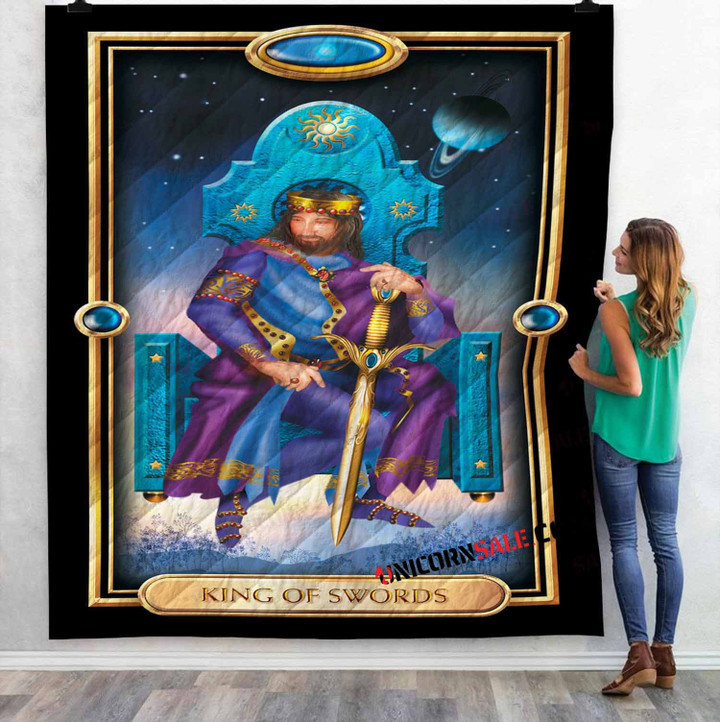 Tarot Card King of Swords (4) 3D Customized Personalized Quilt Blanket