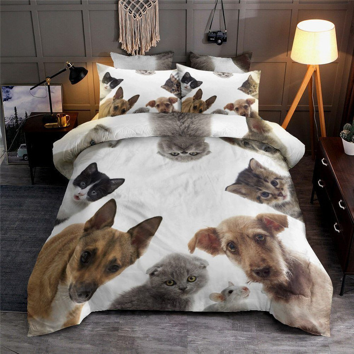 Cat And Dog Cg030906T Cotton Bed Sheets Spread Comforter Duvet Cover Bedding Sets