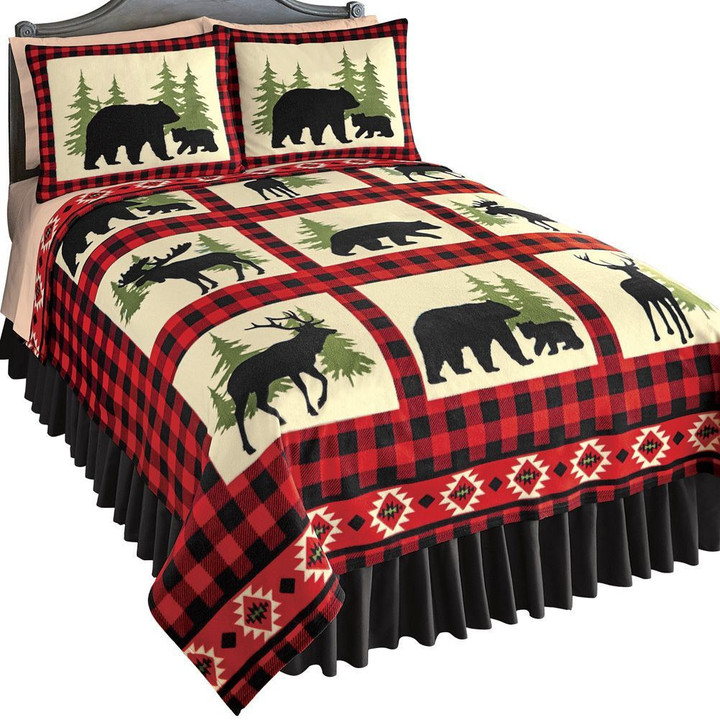 Bear Deer Moose Rustic Cabin Clm2210016B Bedding Sets