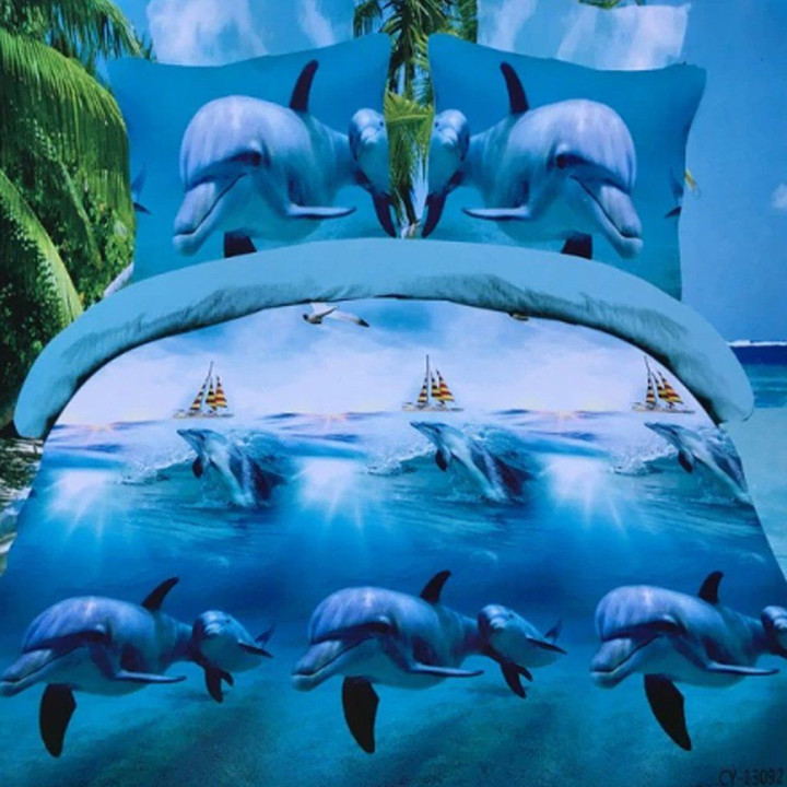 Blue Dolphin Bedding Set 