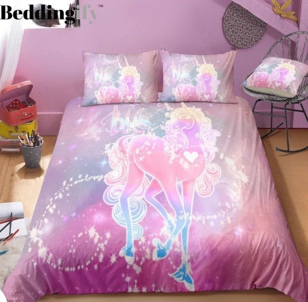 Purple Magical Unicorn Bedding Set 