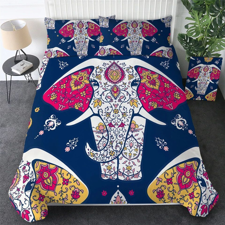 Bohemian Indian Elephant Bedding Set 