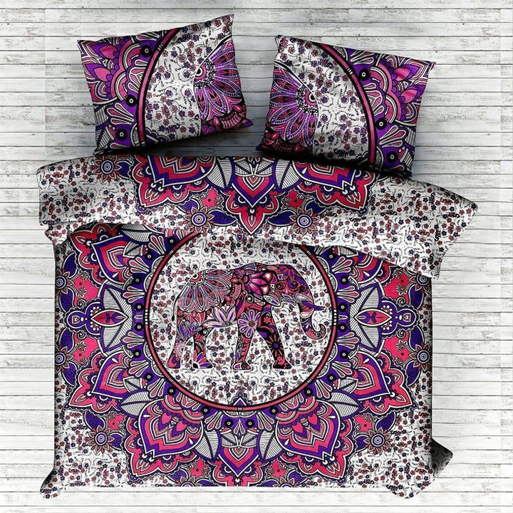 Bohemian Elephant Mandala Bedding Set 
