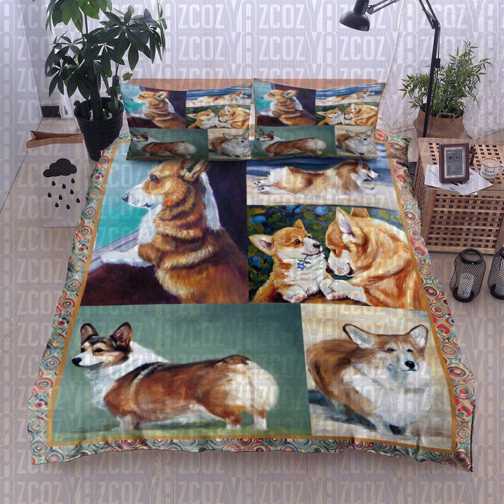Corgi Dog Bedding Set All Over Prints