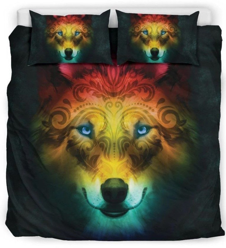 Colorful Wolf Bedding Set All Over Prints
