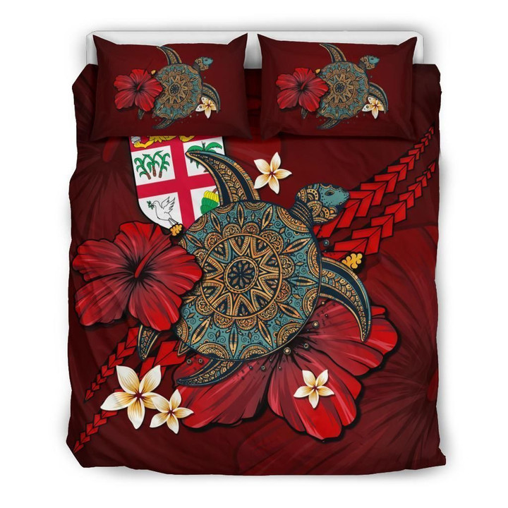 Fiji Red Turtle Tribal Bedding Set All Over Prints