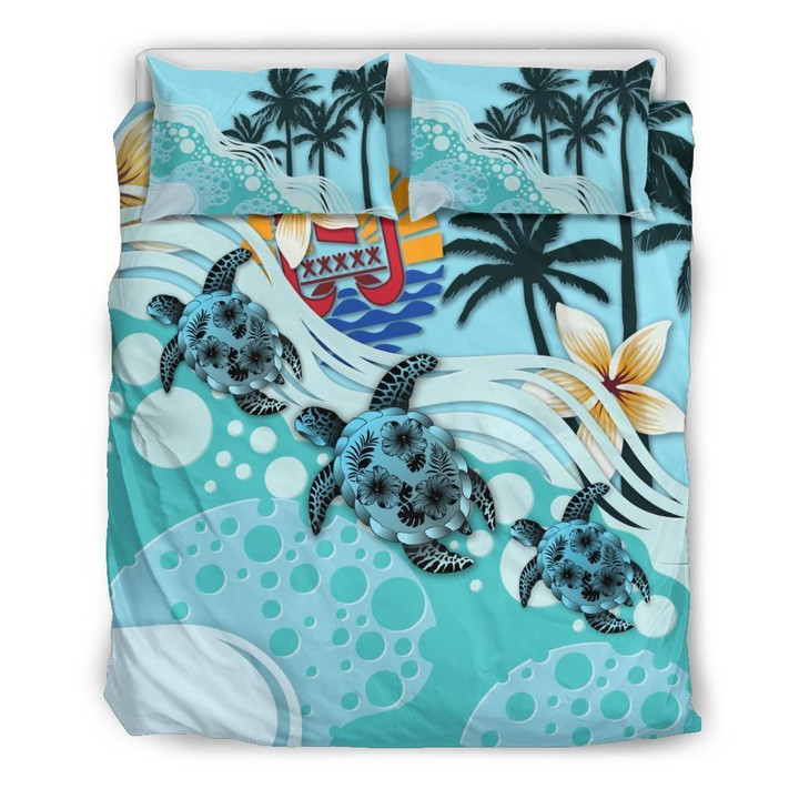 Tahiti Blue Turtle Hibiscus Bedding Set All Over Prints