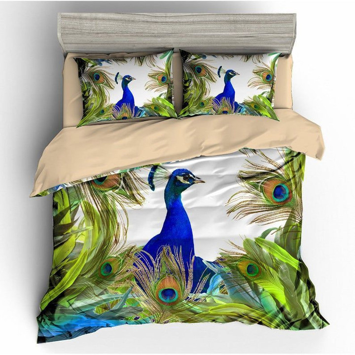 Blue Peacock Bedding Set All Over Prints